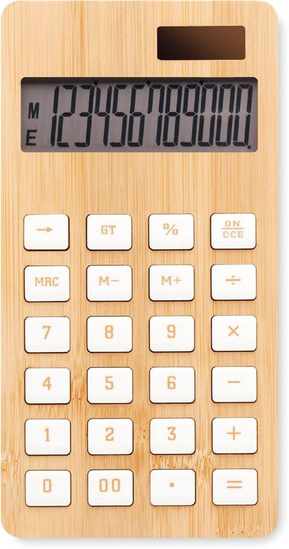 12 digit bamboo calculator: Logo position – above display