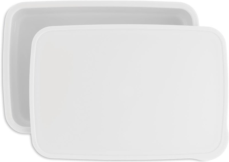 Boîte repas avec couverts: Emplacement du logo – couvercle