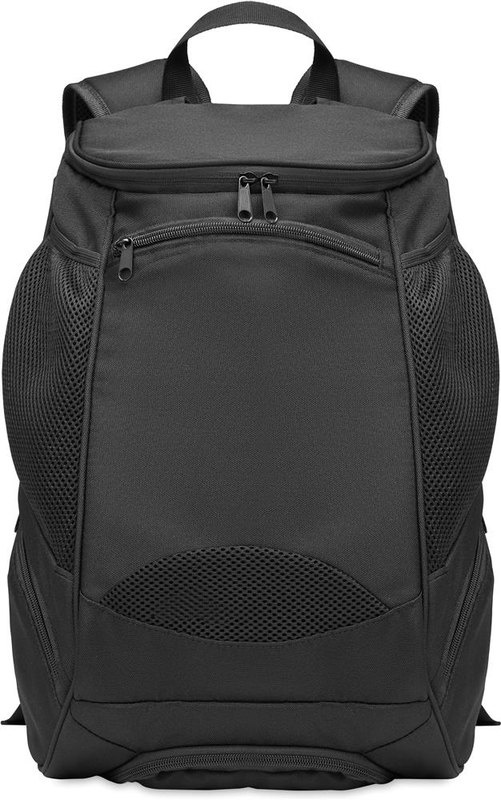 Sportrucksack 600D RPET: Logoposition – Vordertasche