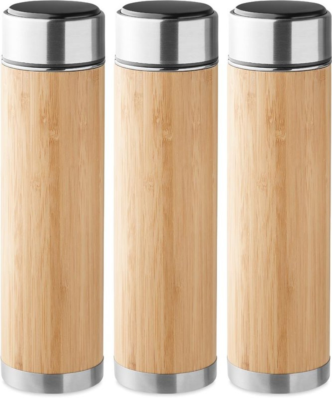 Bouteille à double paroi 480 ml PANAY: Gravure laser à 360° — Autour du produit