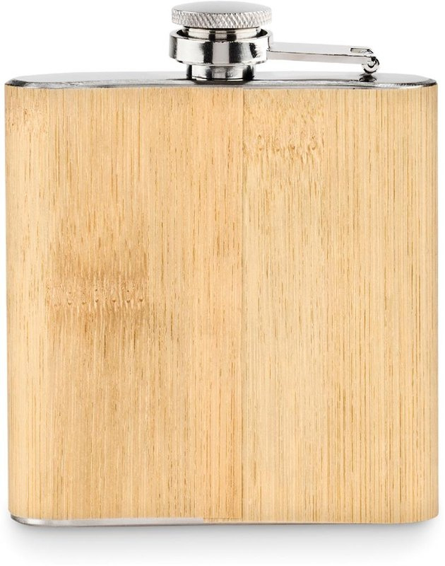 Flasque fine en bambou 170 ml: Gravure laser — Arrière du produit