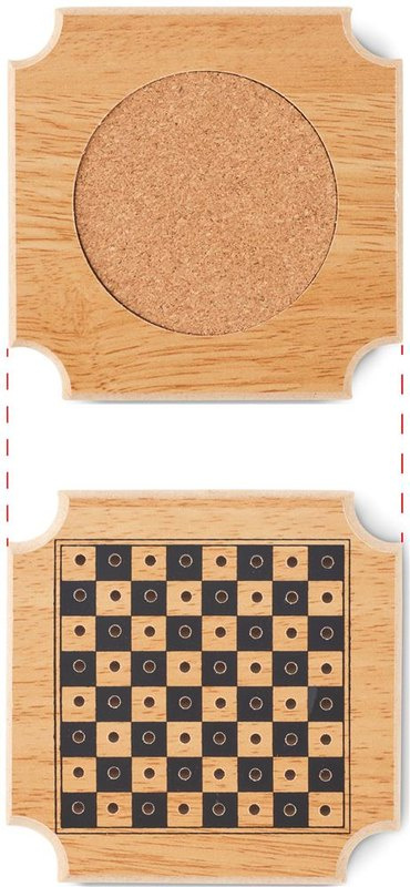 Lot de 4 dessous-de-verre avec jeux: Emplacement du logo — Sous-verre 1