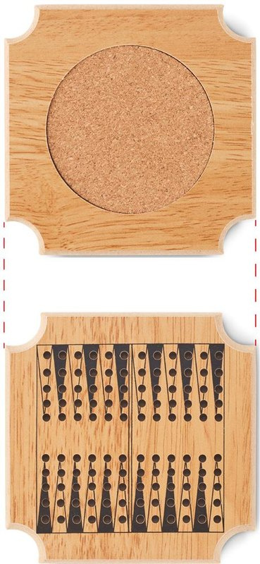 Lot de 4 dessous-de-verre avec jeux: Emplacement du logo — Sous-verre 2