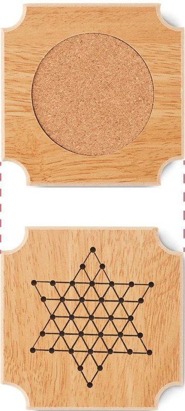 Lot de 4 dessous-de-verre avec jeux: Emplacement du logo — Sous-verre 4