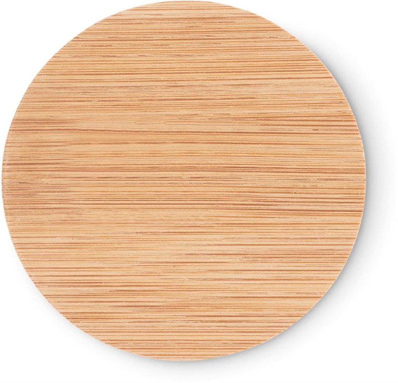 Miroir de maquillage en bambou: Emplacement du logo – face arrière du produit