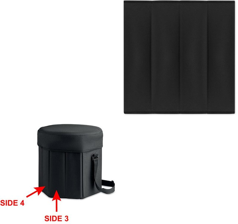 Tabouret ou table pliante avec sac isotherme: Emplacement du logo — Face 3 du produit