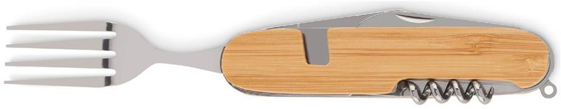 Couverts de camping pliants multifonctions: Emplacement du logo – face 2 du produit