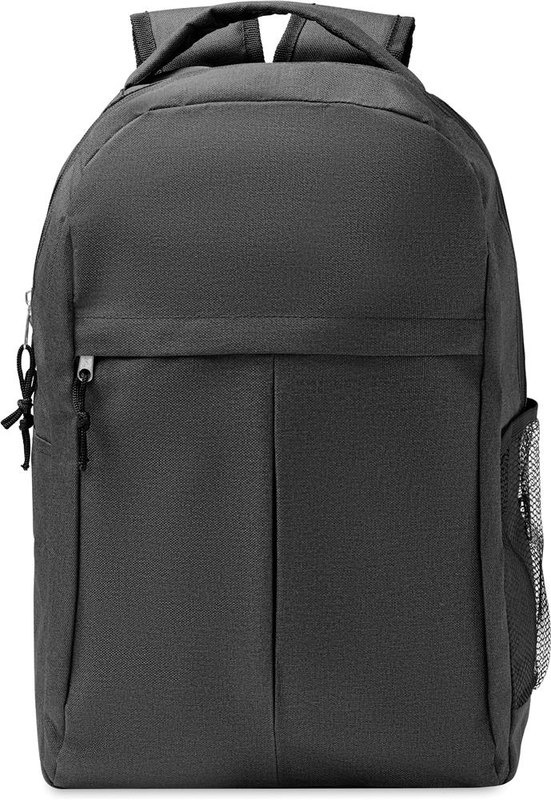 Sac à dos bicolore en RPET 600D: Emplacement du logo – dessus du produit