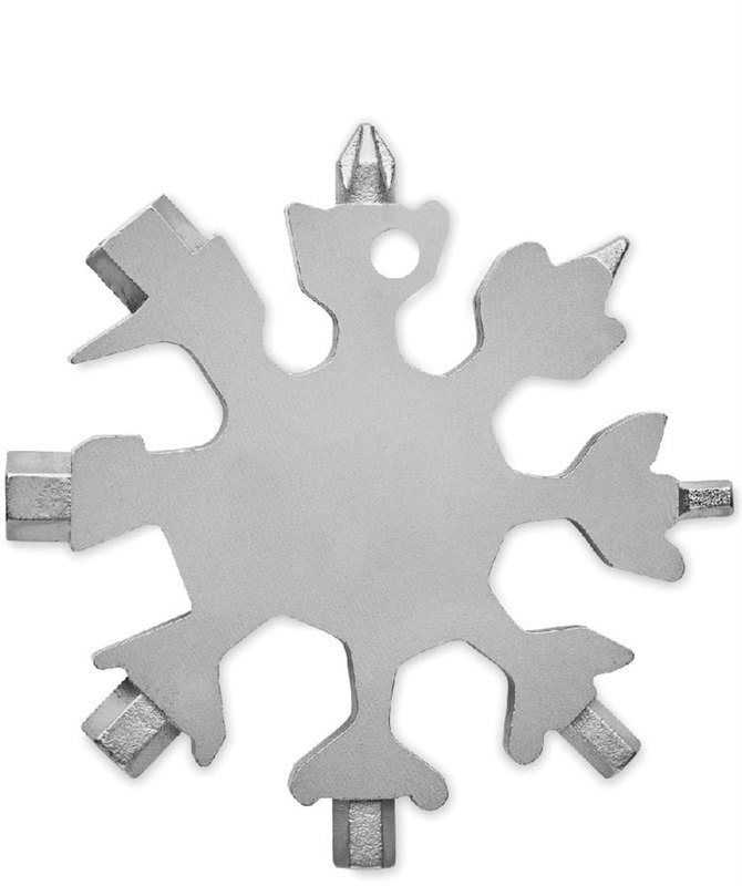 Outil multifonction en acier inoxydable: Emplacement du logo – face avant du produit