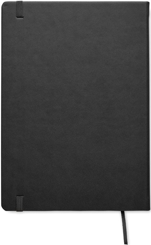Carnet A5 en papier recyclé: Impression numérique — Arrière du produit