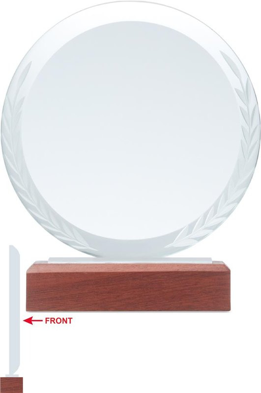 Okrągła plakieta nagrodowa: Logo position – label: front