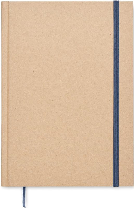 Carnet A5 à couverture en carton recyclé: Emplacement du logo – face avant du produit
