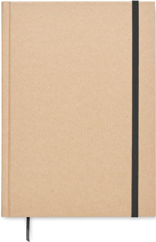 Carnet A5 à couverture en carton recyclé: Impression numérique — Avant du produit