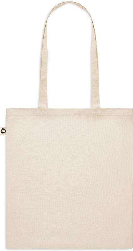 Sac de courses en coton recyclé: Impression par transfert numérique — Arrière du produit
