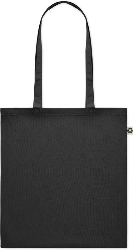 Sac de courses en coton recyclé: Emplacement du logo – face avant du produit