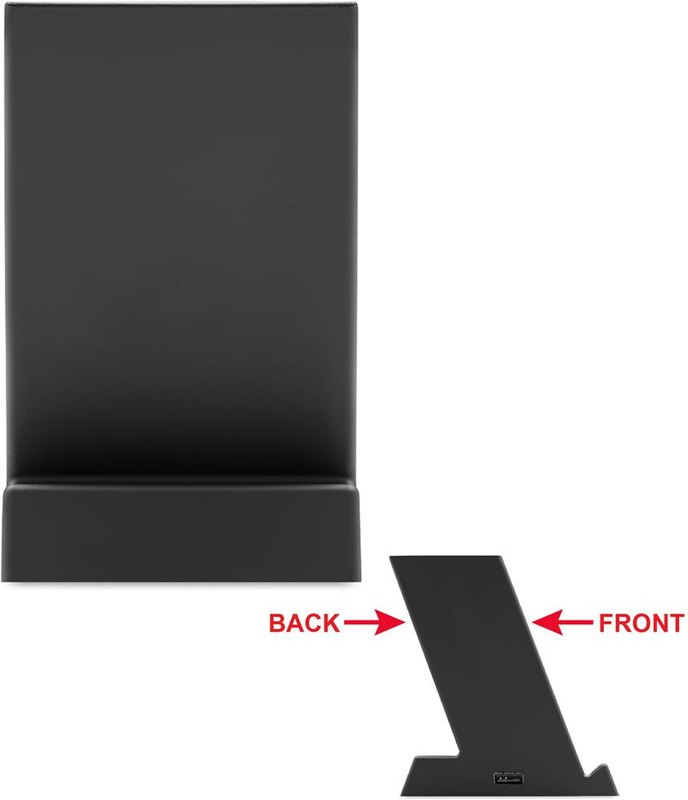 Chargeur sans fil en ABS 15 W: Emplacement du logo – face arrière du produit