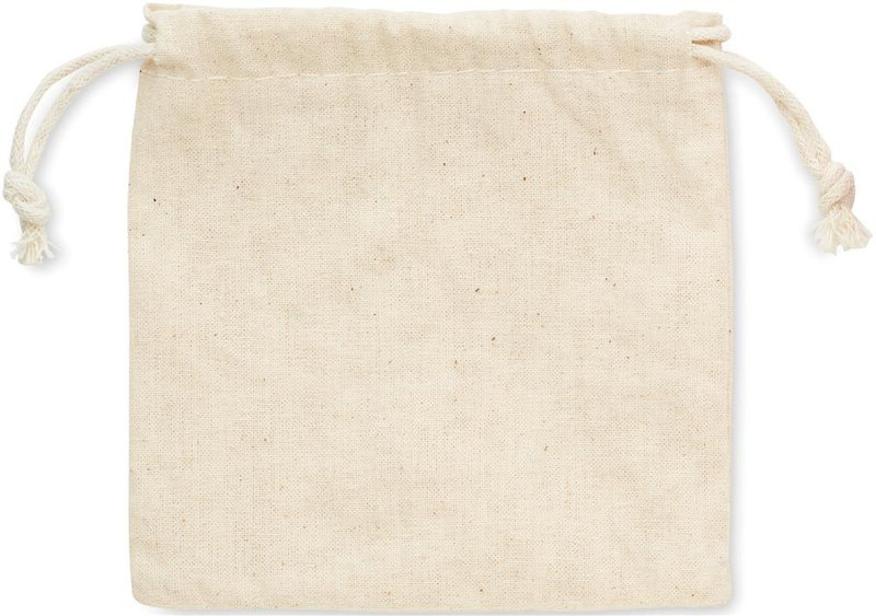 Lot de 8 galets en bois à empiler dans une pochette: Emplacement du logo — Pochette: Face 1 du produit