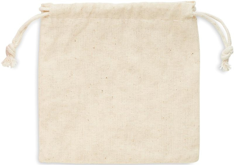Lot de 8 galets en bois à empiler dans une pochette: Emplacement du logo — Pochette: Face 2 du produit