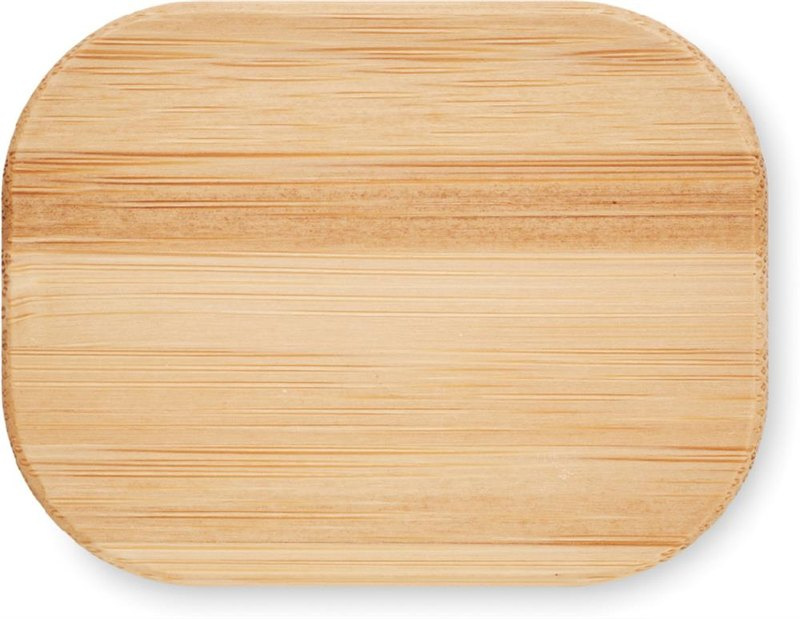 Słuchawki TWS w bambusowym etui: Logo position – case top