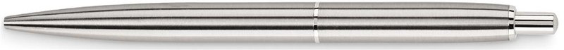 Stylo en acier inoxydable recyclé: Emplacement du logo — À l’opposé du clip