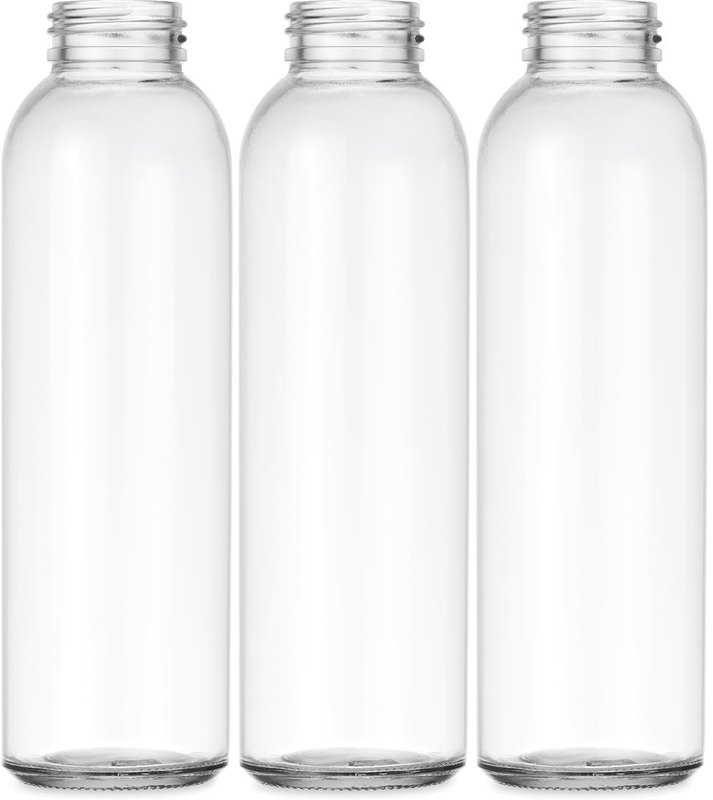 Gourde en verre 500 ml: Sérigraphie circulaire – autour du produit