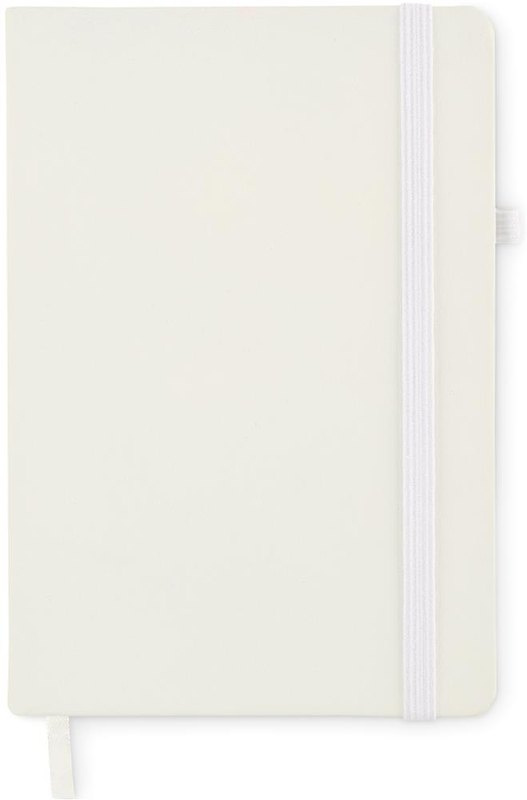 Carnet A5 en cuir recyclé: Tampographie — Avant du produit