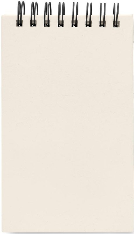 Ensemble carnet A6 en briques de lait et stylo: Emplacement du logo – face avant du produit