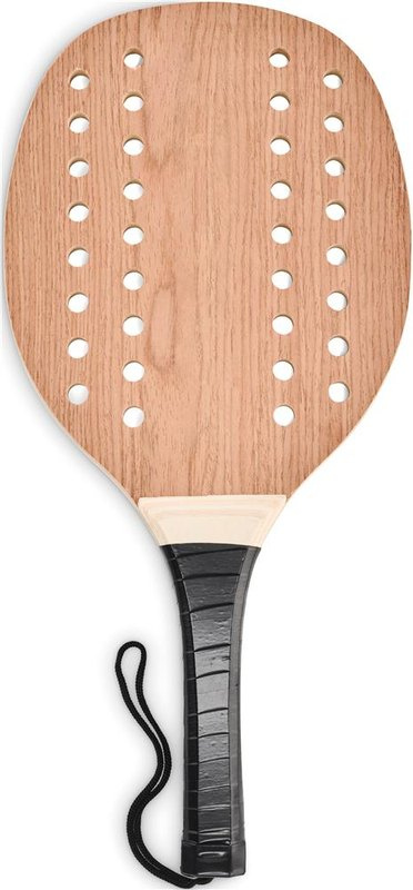 Jeu de raquettes de plage en palissandre: Emplacement du logo — Raquette 2 — Face 2