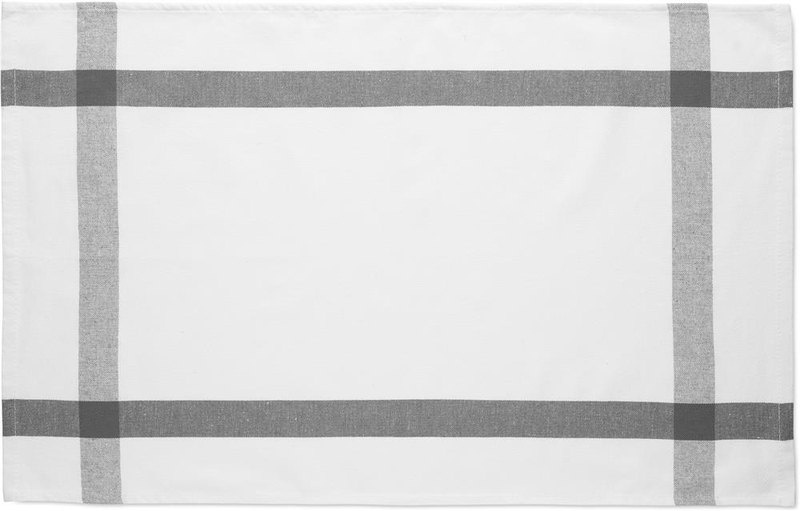Torchon de cuisine en tissu recyclé: Emplacement du logo – face 1 du produit