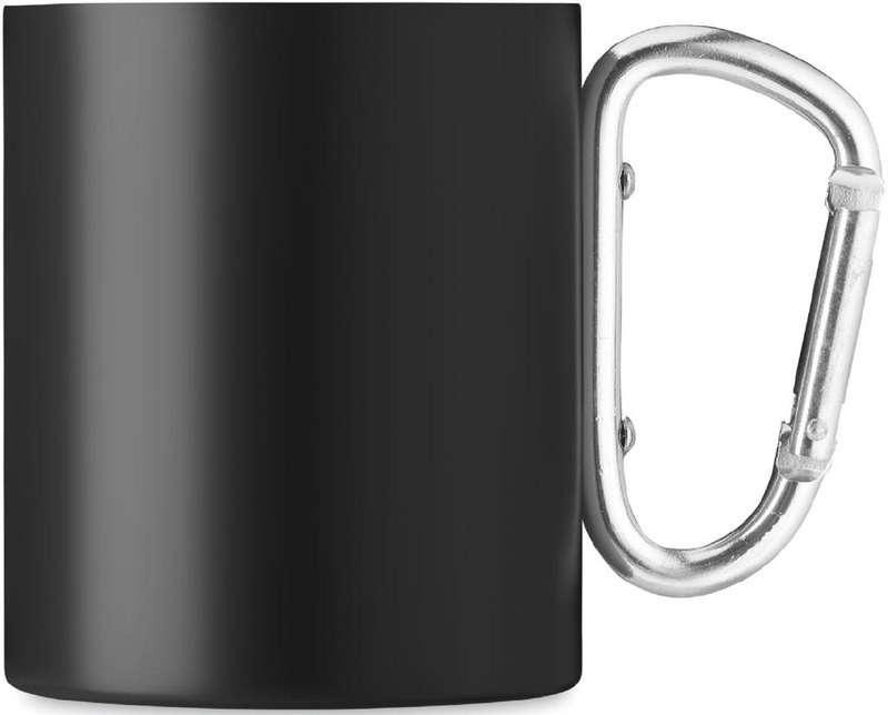 Mug métallique à double paroi 300 ml: Emplacement du logo — lecture pour droitier
