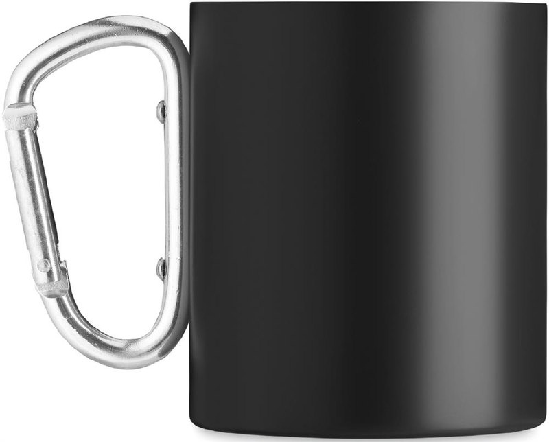 Mug métallique à double paroi 300 ml: Emplacement du logo — lecture pour gaucher