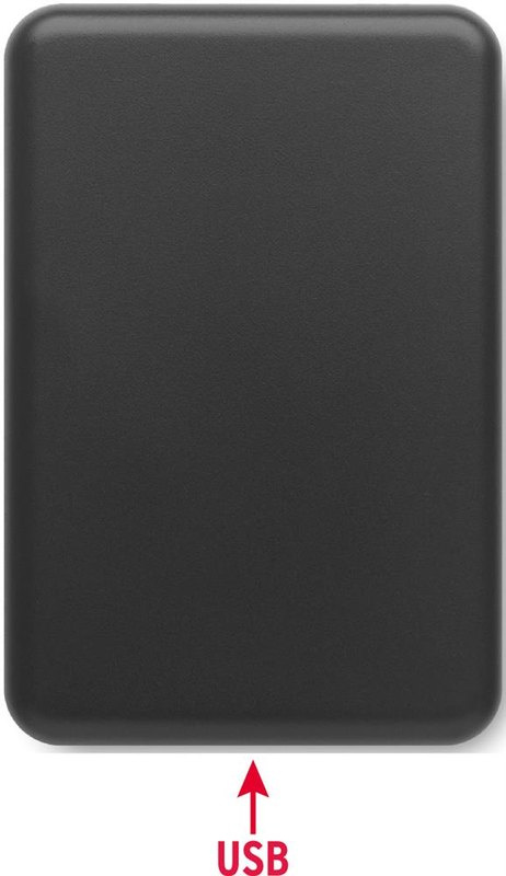 Chargeur sans fil magnétique 15 W et batterie externe 5000 mAh: Emplacement du logo – face arrière du produit