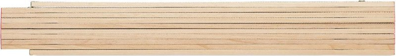 Mètre pliant de menuisier en bois 2 m: Emplacement du logo – face avant du produit