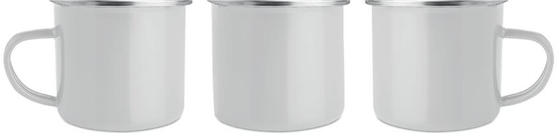 Mug émaillé pour sublimation 350 ml: Sérigraphie circulaire – autour du produit