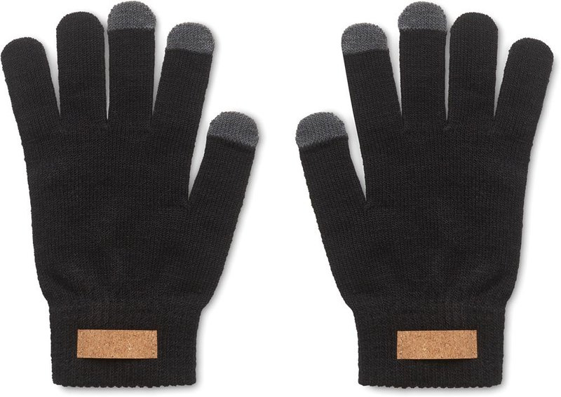 Gants tactiles en RPET: Emplacement du logo — Gant — Droite