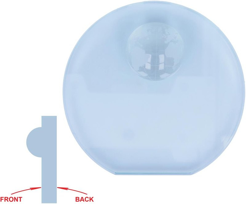 Trophée globe en verre: Emplacement du logo — Verre: Face avant