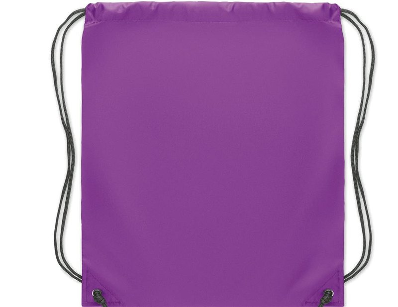 Sac à cordon en polyester 190T: Emplacement du logo – face arrière du produit