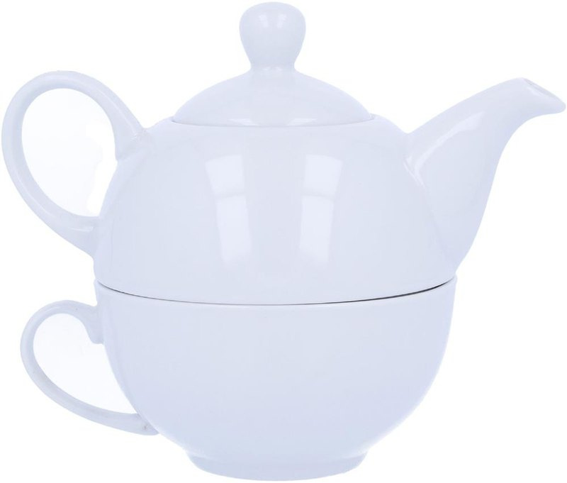 Ensemble théière et tasse 400 ml: Emplacement du logo — Théière — Droite