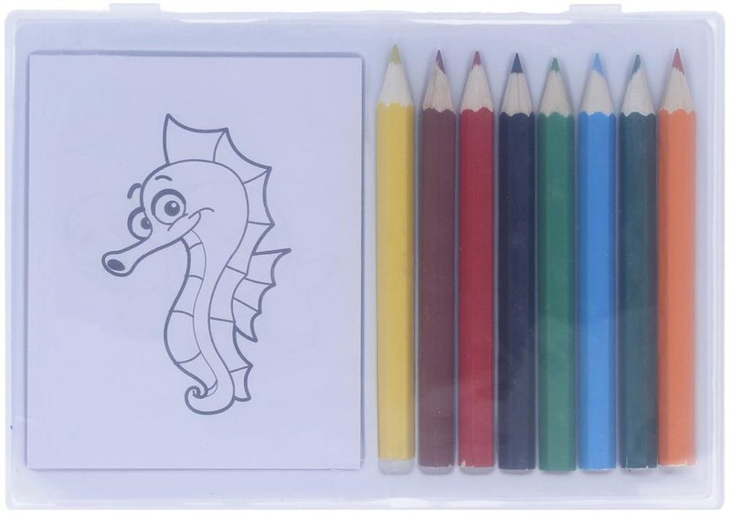 Ensemble de coloriage avec crayons en bois: Tampographie — Couvercle
