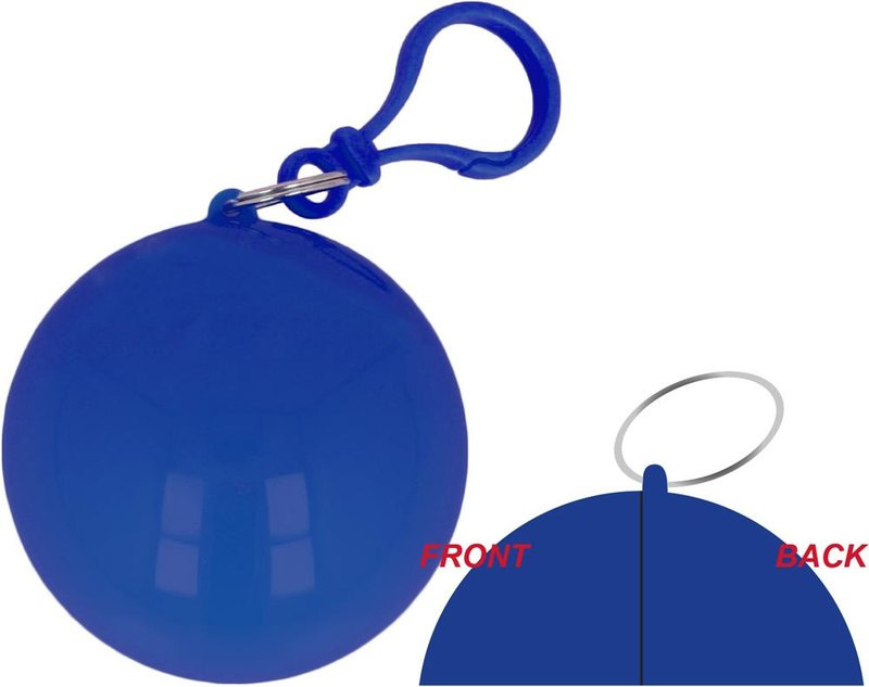 Poncho en boîte ronde: Emplacement du logo – face arrière du produit