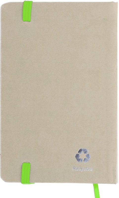 Carnet A6 recyclé 96 pages blanches: Impression numérique — Arrière du produit