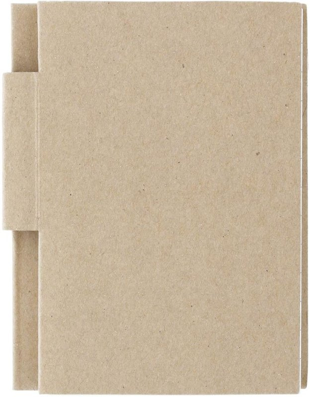 Carnet recyclé avec stylo: Emplacement du logo – face avant du produit