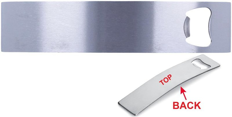 Décapsuleur en acier inoxydable: Emplacement du logo – face arrière du produit