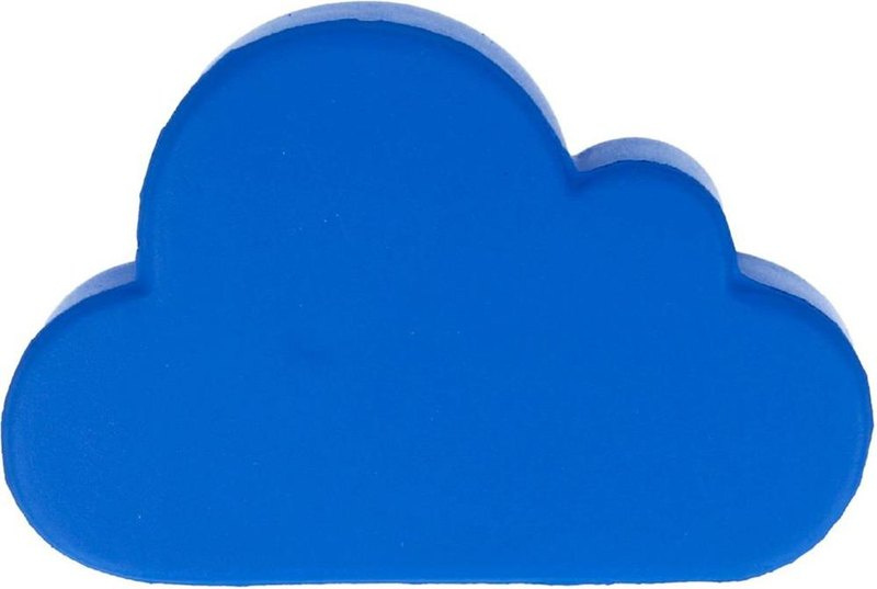 Antistress en forme de nuage: Emplacement du logo – face arrière du produit