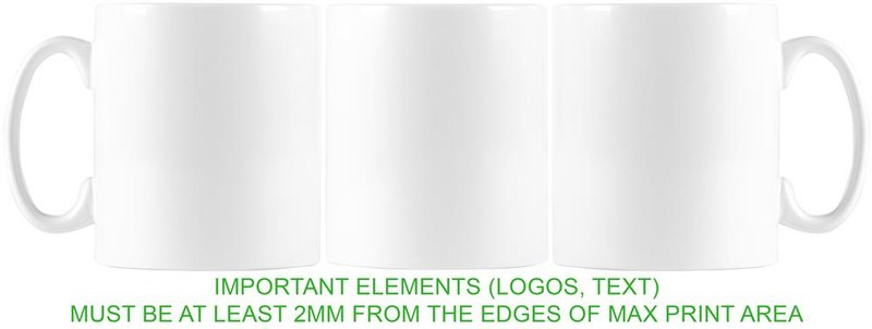 Kubek ceramiczny do sublimacji 300 ml: Sublimation printing – side of the product