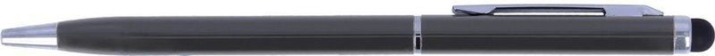 Stylo rotatif avec embout tactile: Emplacement du logo — corps du stylo, lecture pour droitier