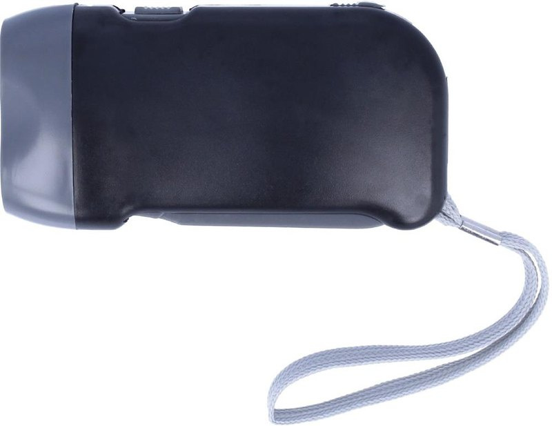 Lampe torche dynamo à 2 LED: Emplacement du logo – dessus du produit