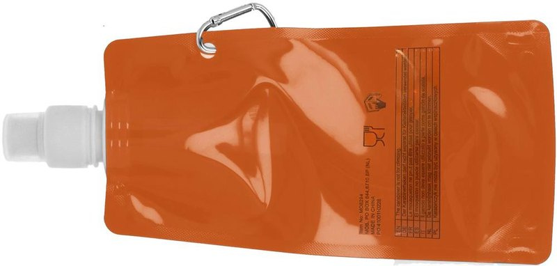 Gourde pliable: Emplacement du logo – centre de l’arrière du produit
