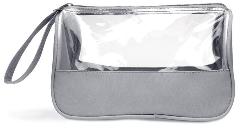 Trousse de toilette en microfibre et PVC: Emplacement du logo — Arrière coloré