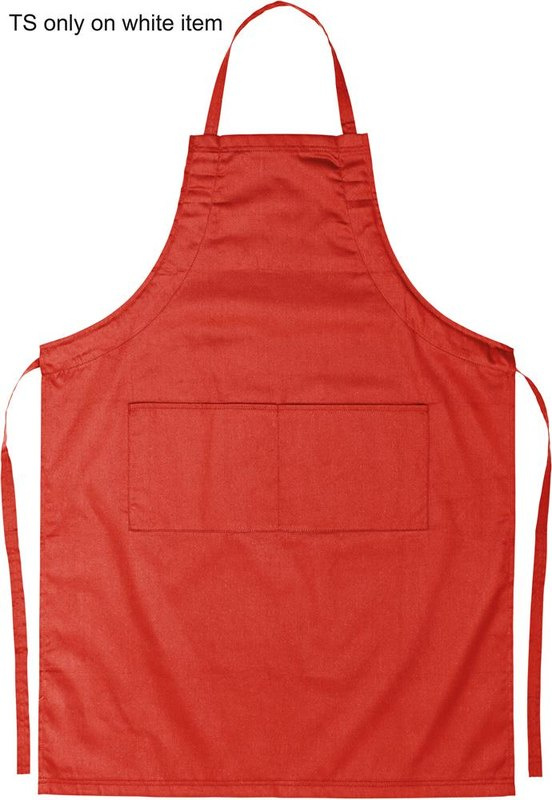 Tablier de cuisine réglable: Emplacement du logo — Avant du produit, sous la poche